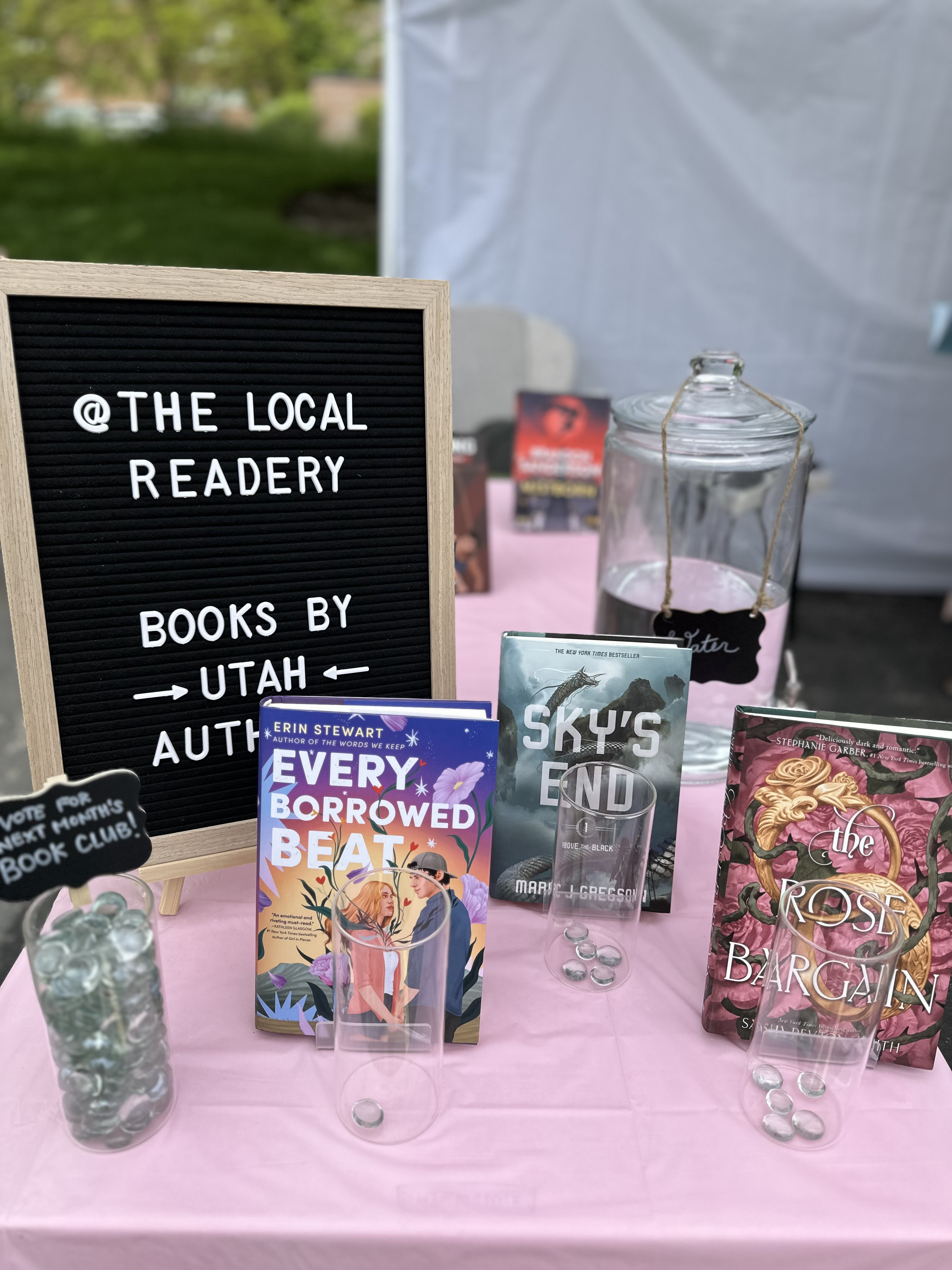Books by Utah authors on display